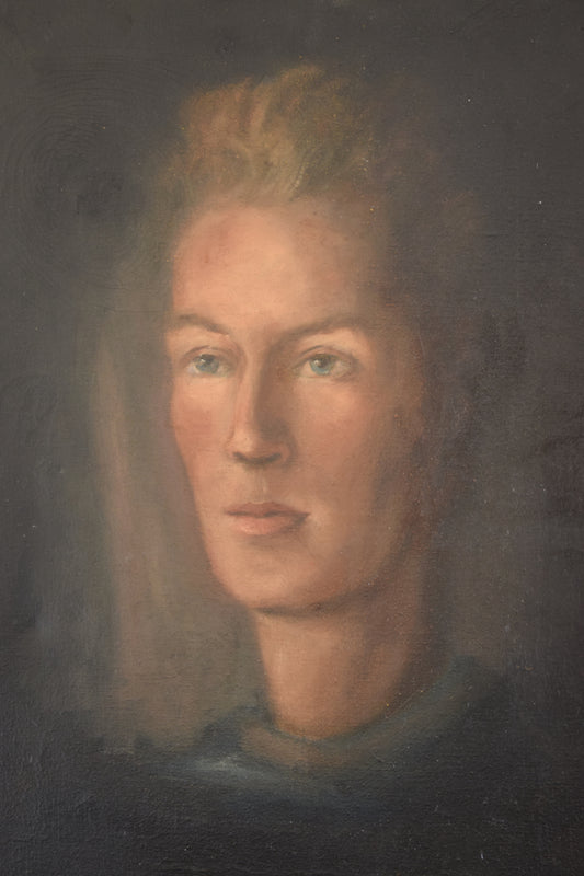 Van HENGLAAR 20th Century Dutch Portrait, Oil on Canvas