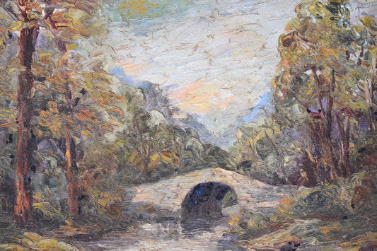 Mary KENNARD (1872-1940), Impasto Landscape Scene, Oil on Canvas