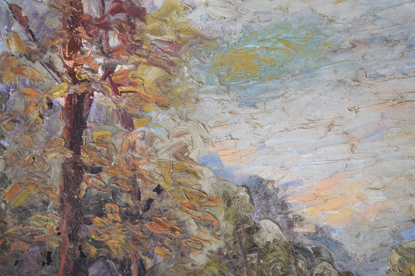 Mary KENNARD (1872-1940), Impasto Landscape Scene, Oil on Canvas