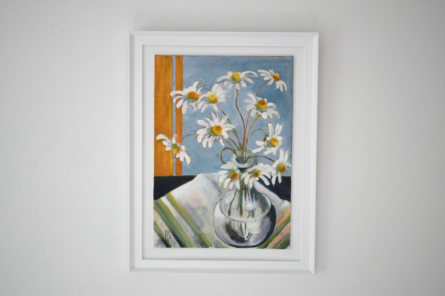 Suzie BISHOP Still Life of Daisies, Oil on Board