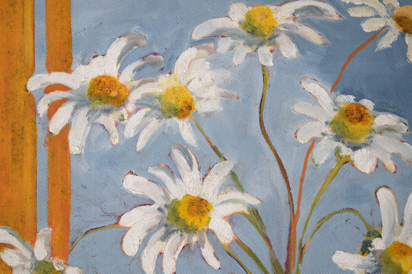 Suzie BISHOP Still Life of Daisies, Oil on Board