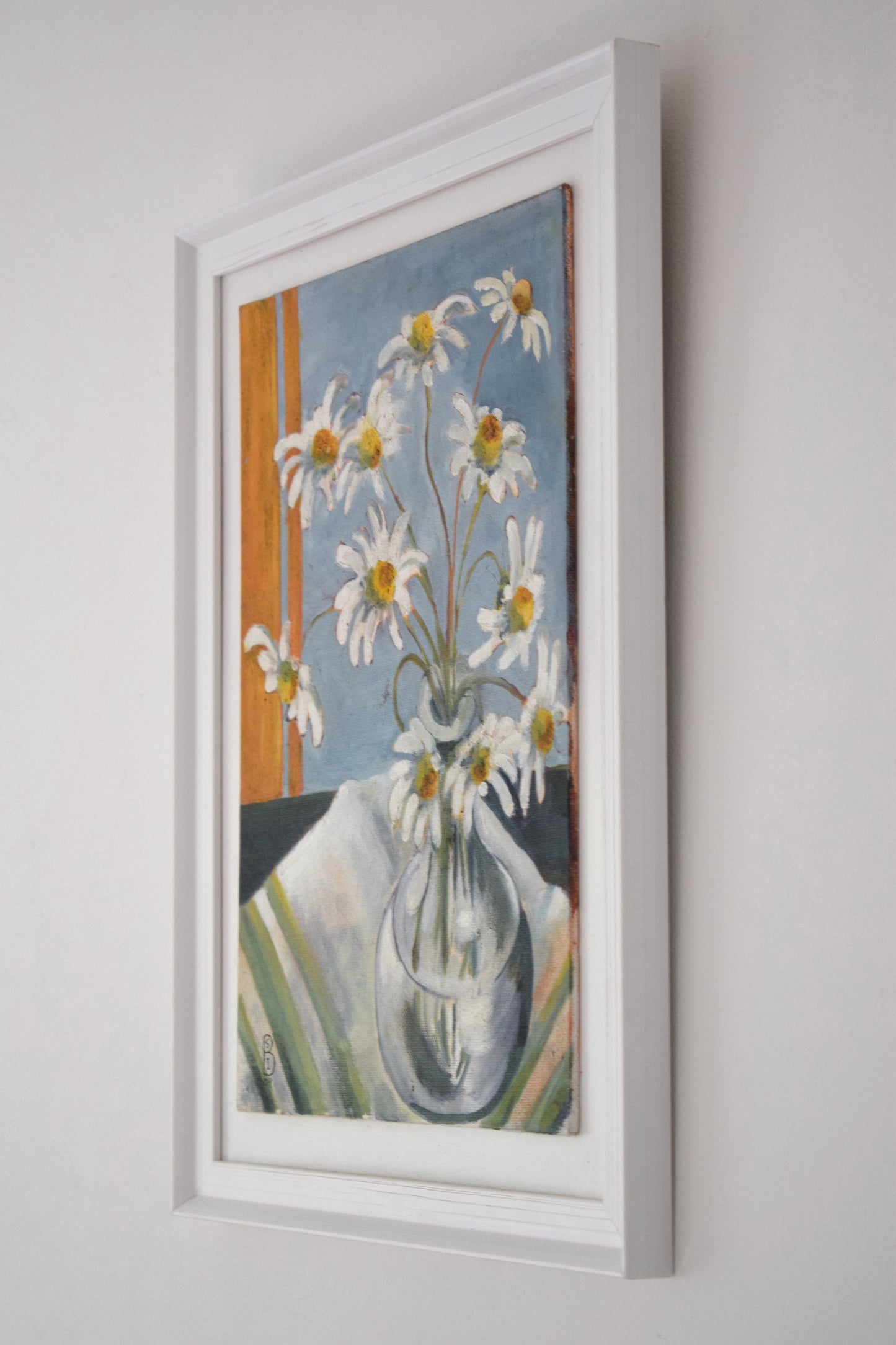 Suzie BISHOP Still Life of Daisies, Oil on Board